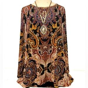 Chicos Print Lined Knit Tunic